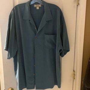 Tommy Bahama Blue silk shirt only worn couple times